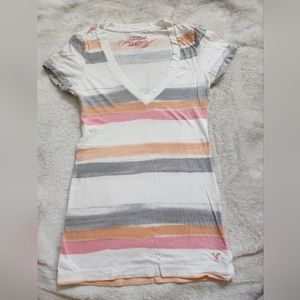 Striped Slim-fit American Eagle V-Neck